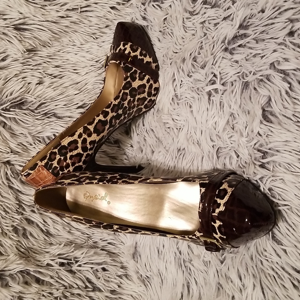 Qupid Leopard Print Platform Stilettos - image 8